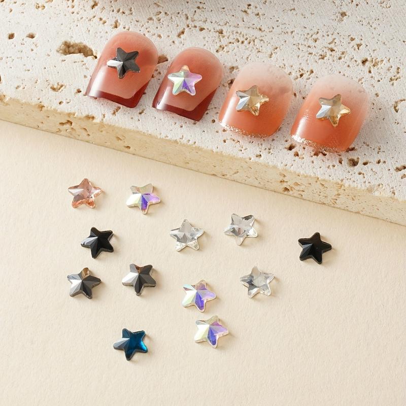16 Pcs 3D Star Nail Stickers Self Adhesive Nail Art Decorations