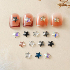 16 Pcs 3D Star Nail Stickers Self Adhesive Nail Art Decorations
