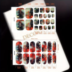 Glitter Gradient Marble Nail Stickers for DIY Nail Crafts