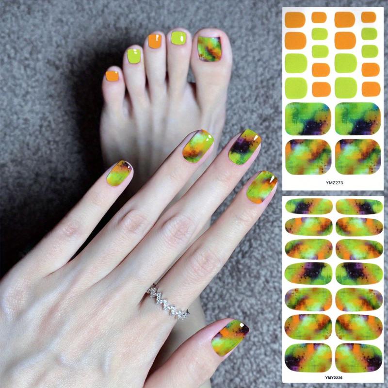 Glitter Gradient Marble Nail Stickers for DIY Nail Crafts