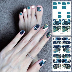 Glitter Gradient Marble Nail Stickers for DIY Nail Crafts