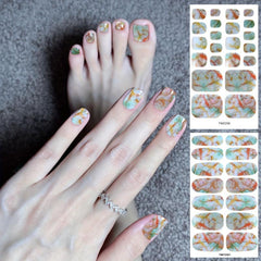 Glitter Gradient Marble Nail Stickers for DIY Nail Crafts
