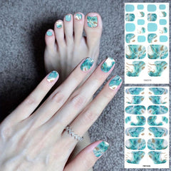 Glitter Gradient Marble Nail Stickers for DIY Nail Crafts