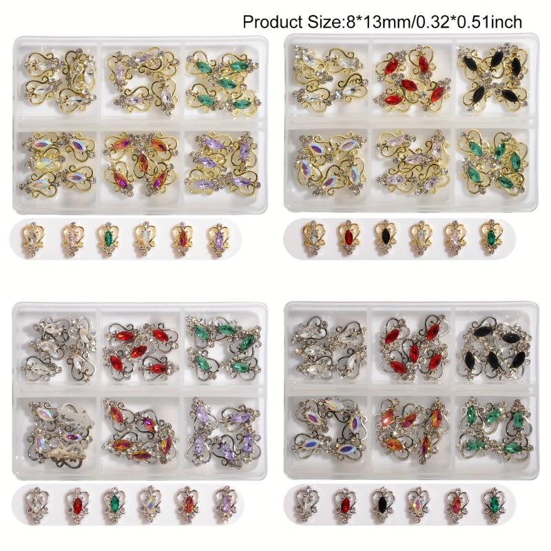 High End 3D Alloy Nail Art Charms with Rhinestones