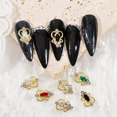High End 3D Alloy Nail Art Charms with Rhinestones
