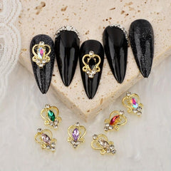High End 3D Alloy Nail Art Charms with Rhinestones