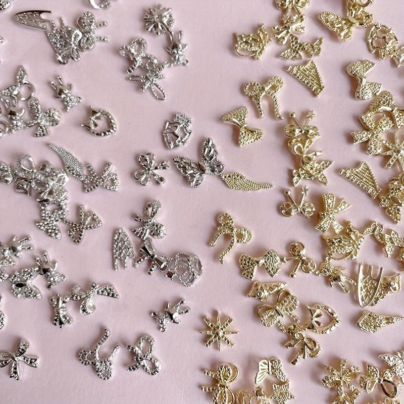 3D Nail Jewelry Kit with Pearl Zircon Diamond Butterfly Designs