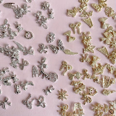 3D Nail Jewelry Kit with Pearl Zircon Diamond Butterfly Designs