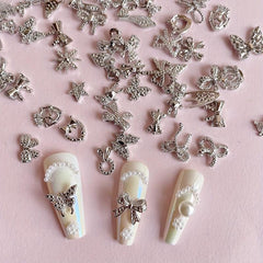 3D Nail Jewelry Kit with Pearl Zircon Diamond Butterfly Designs