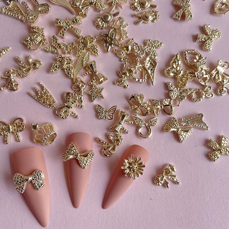 3D Nail Jewelry Kit with Pearl Zircon Diamond Butterfly Designs