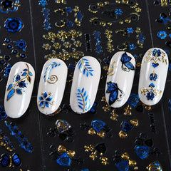 30 Pcs 3D Nail Art Sticker Decals Mixed Designs Adhesive Flower Butterfly Set