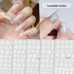 Snowflake Nail Sticker Self Adhesive Stickers For Nail Art