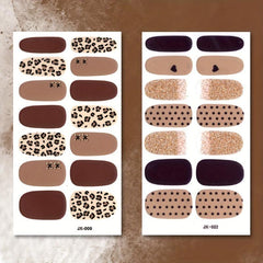 Waterproof Full Wraps Nail Polish Stickers Self Adhesive Nail Art Decal Strips