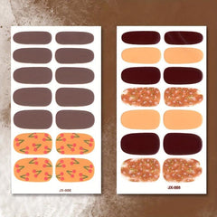 Waterproof Full Wraps Nail Polish Stickers Self Adhesive Nail Art Decal Strips