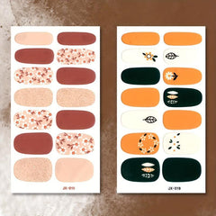 Waterproof Full Wraps Nail Polish Stickers Self Adhesive Nail Art Decal Strips