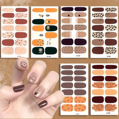 Waterproof Full Wraps Nail Polish Stickers Self Adhesive Nail Art Decal Strips