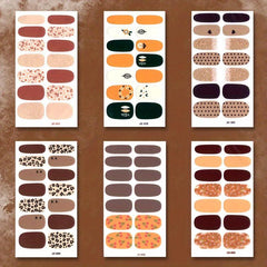 Waterproof Full Wraps Nail Polish Stickers Self Adhesive Nail Art Decal Strips