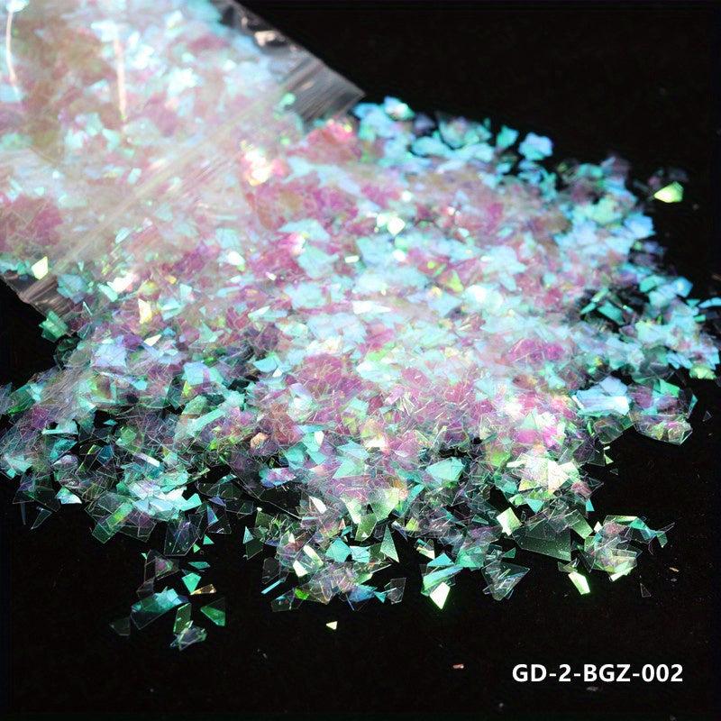 10g Holo Ab Nail Glitter Flakes Sparkly Shell Sequins DIY Manicure Art