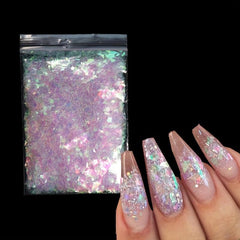 10g Holo Ab Nail Glitter Flakes Sparkly Shell Sequins DIY Manicure Art