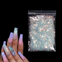 10g Holo Ab Nail Glitter Flakes Sparkly Shell Sequins DIY Manicure Art