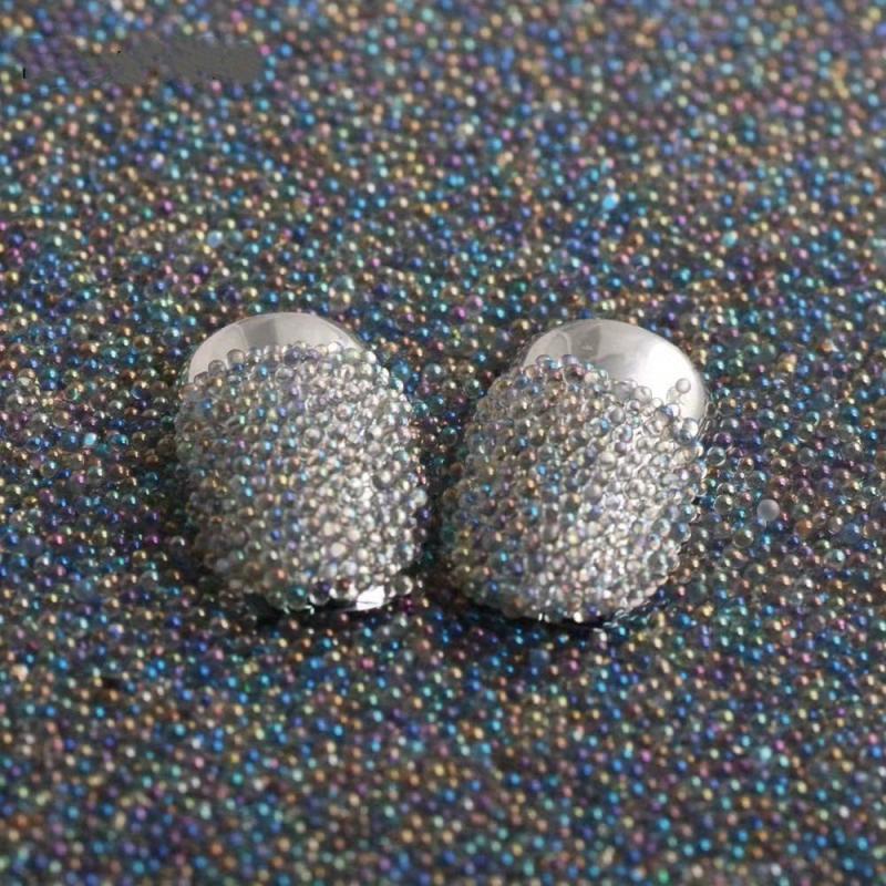 Caviar Beads & Crystal Rhinestones Nail Art Decor