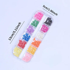 5pcs Nail Art Rivet Colorful Nail Art Pearls Rhinestones Sequins Slices