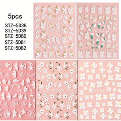 Gradient Butterfly Nail Art Stickers - Self Adhesive Nail Art Supplies