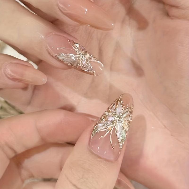 Gradient Butterfly Nail Art Stickers - Self Adhesive Nail Art Supplies