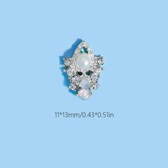 10pcs Nail Art Charms With Rhinestones & Pearls Nail Art Accessories Gemstones