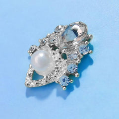 10pcs Nail Art Charms With Rhinestones & Pearls Nail Art Accessories Gemstones