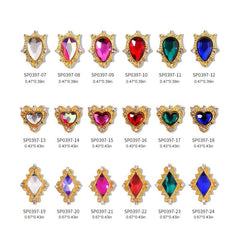 10 Pcs Alloy Gems Nail Ornament 3D Jewelry Nail Charms For DIY Nail Decoration