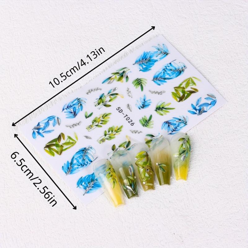 5D Embossed Butterfly Nail Art Stickers for DIY Manicure Decorations