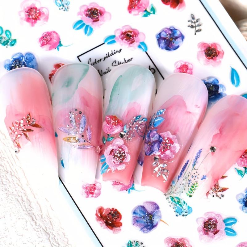 5D Embossed Butterfly Nail Art Stickers for DIY Manicure Decorations