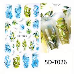 5D Embossed Butterfly Nail Art Stickers for DIY Manicure Decorations
