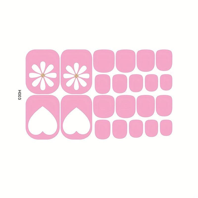 Waterproof Toenail Art Decals Pedicure Kit