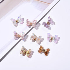 Aurora Butterfly Nail Art Decoration 3D Moving Wing Art for Women