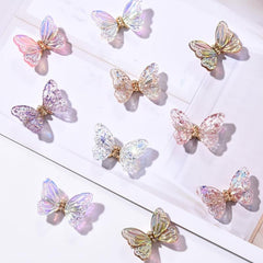 Aurora Butterfly Nail Art Decoration 3D Moving Wing Art for Women