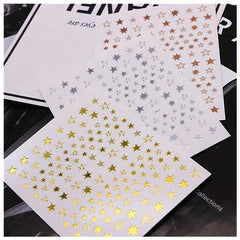Lovely 3D Silver Rose Gold Nails Art Sticker
