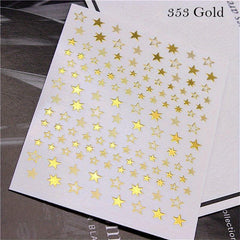 Lovely 3D Silver Rose Gold Nails Art Sticker