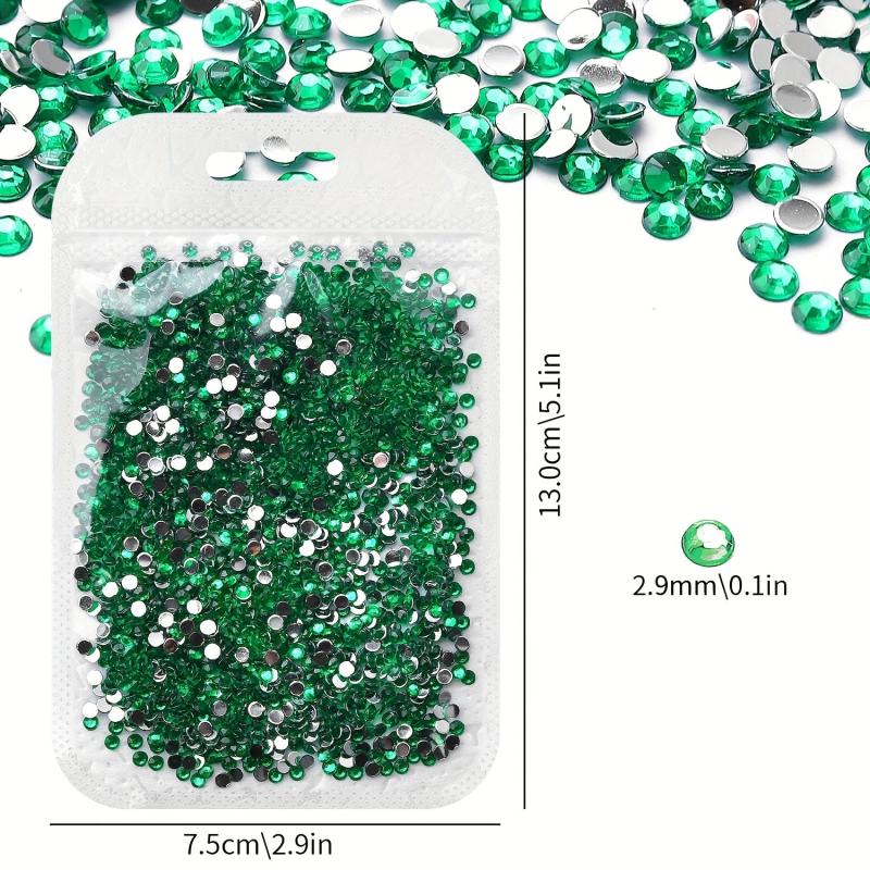 1000Pcs Nail Art Flatback Rhinestones AB Colorful Crystal Decoration