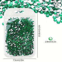 1000Pcs Nail Art Flatback Rhinestones AB Colorful Crystal Decoration
