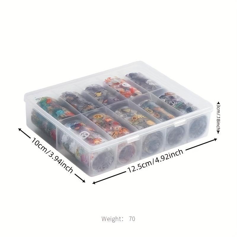 Halloween Nail Foil Transfer Stickers Pumpkin Ghost Decals DIY