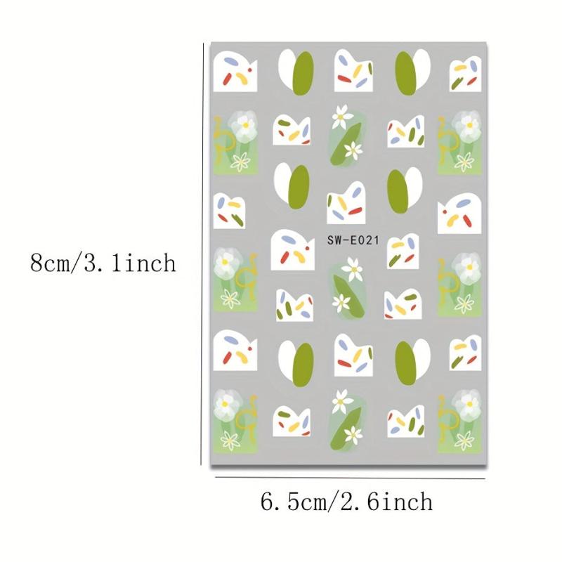 2pcs 3D Campanula Flower Nail Art Sticker Tulip Love Decoration