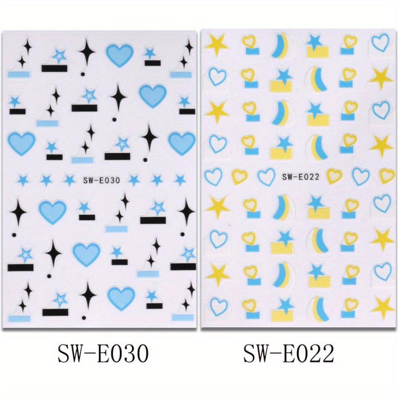 2pcs 3D Campanula Flower Nail Art Sticker Tulip Love Decoration