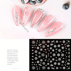 Christmas Nail Art Stickers Snowflake Elk Snowman Self Adhesive Decals