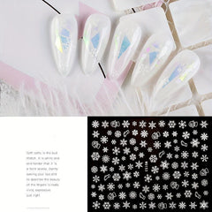 Christmas Nail Art Stickers Snowflake Elk Snowman Self Adhesive Decals