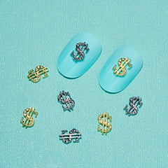 3D Dollar Sign Nail Art Charms Metal Alloy Dollars Nail Art Decoration
