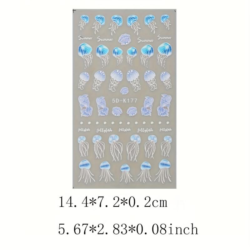 Daisy Flower 5D Nail Stickers Summer Nail Art Decoration