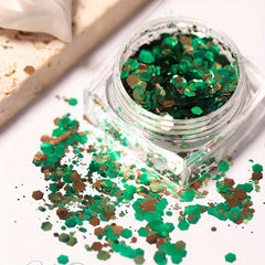 Matcha Green Irregular Nail Glitter Sequins for DIY Nail Art