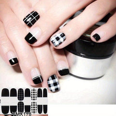 Long Lasting Nail Polish Strips Easy to Apply Nail Wraps for Women